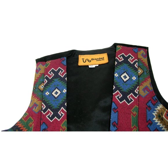 TA Branded Santa Fe Western Tapestry Vest - Picture 2 of 6
